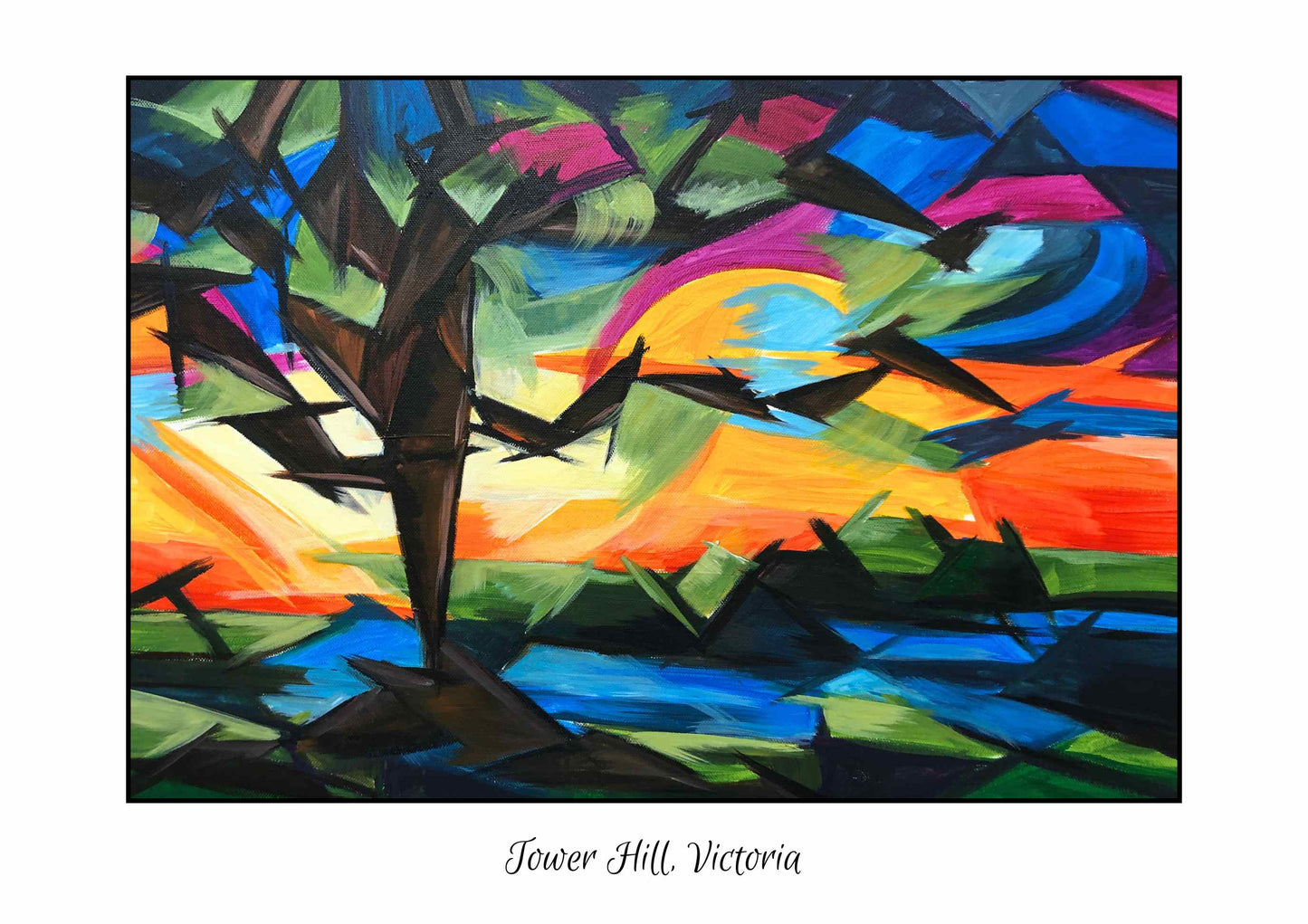 TOWER HILL Wall Art - Cubist Style