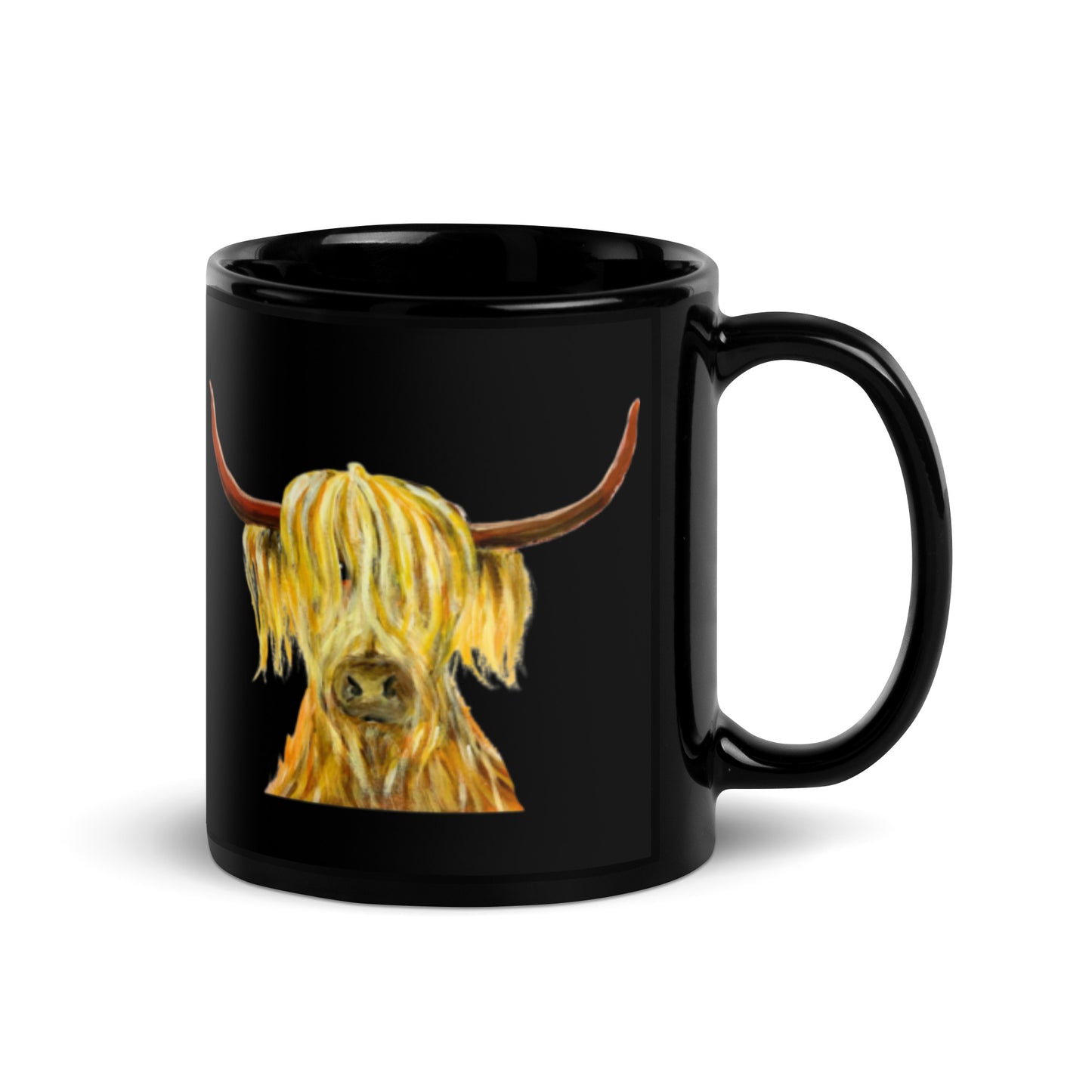Highland Cow Black Mug - CUTIE - "Yeah, I'm a Cutie"