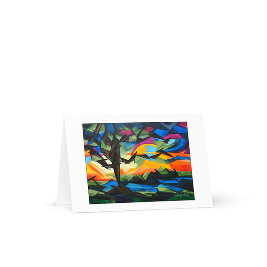 TOWER HILL Cubist Style - Greeting Card