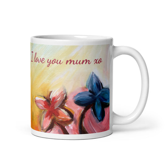 FLORAL BURST - Mug "I love you mum xo"